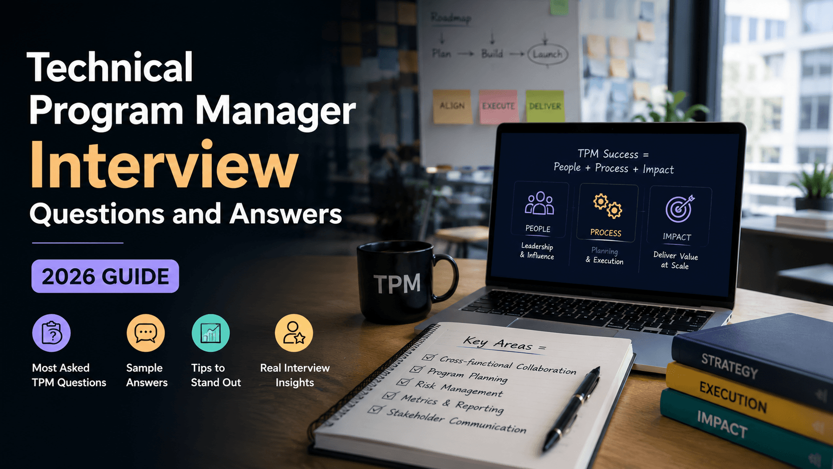 Illustration accompanying this guide to Technical Program Manager Interview Questions and Answers (2026 Guide)