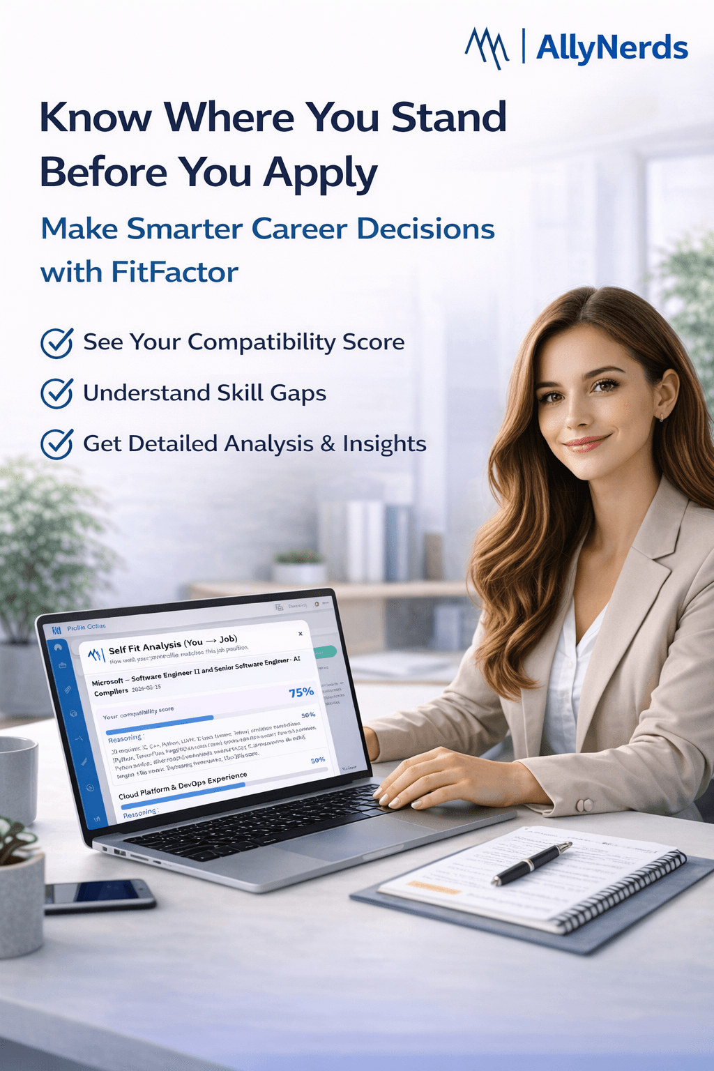Illustration accompanying this guide to Know Where You Stand Before You Apply Make Smarter Career Decisions with FitFactor