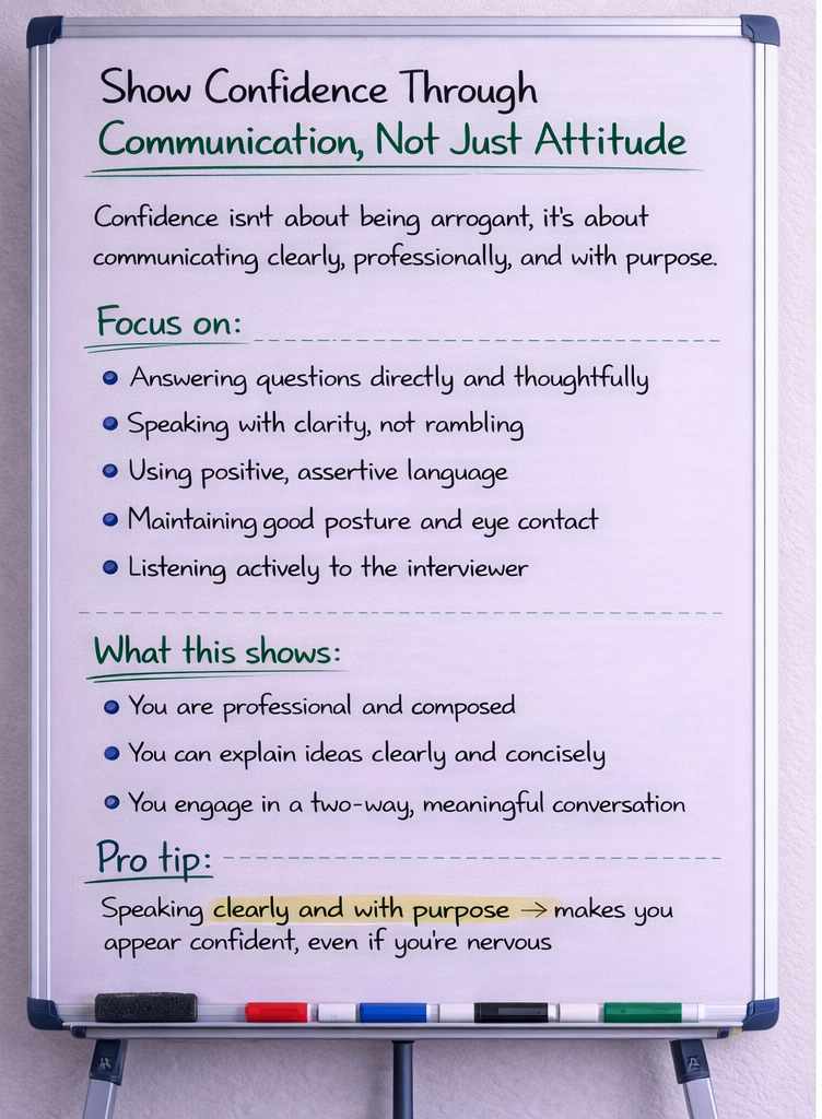 Show Confidence Through Communication, Not Just Attitude
