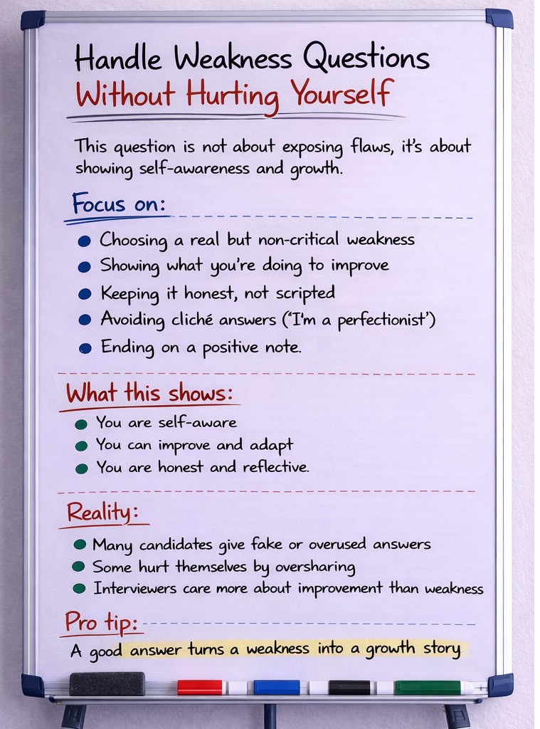 Handle Weakness Questions Without Hurting Yourself