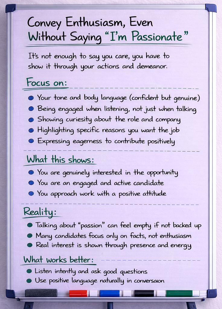 Convey Enthusiasm Without Saying “I’m Passionate”
